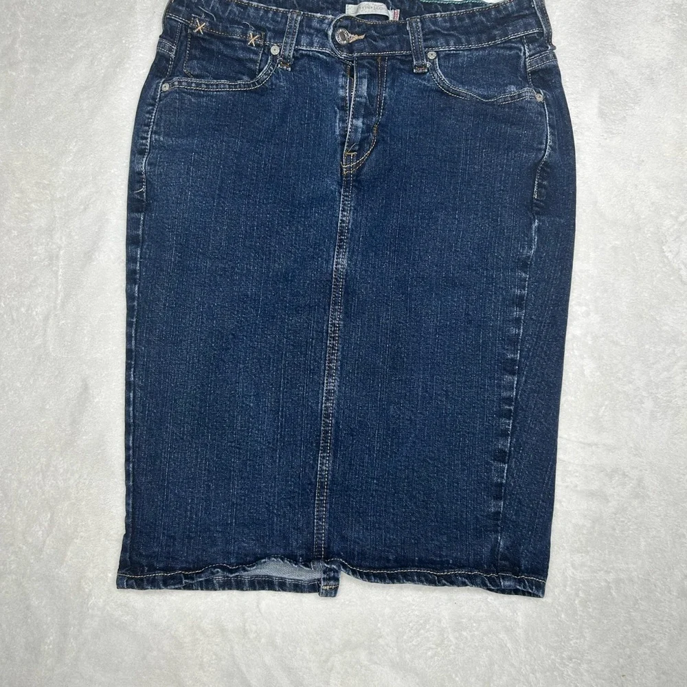 Levi's Dark Blue Denim Pencil Skirt - Picture 1 of 6